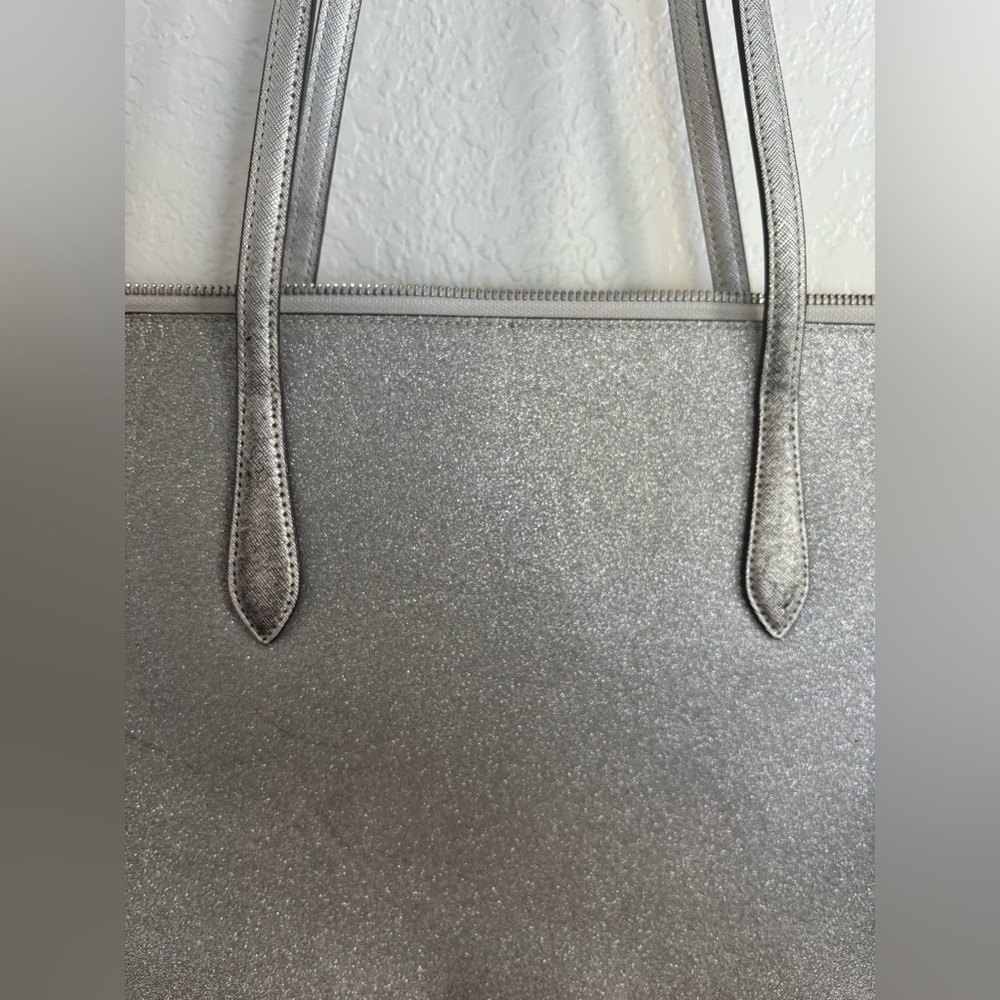 kate spade Silver Sparkle Tote with Top Zip - Picture 11 of 14